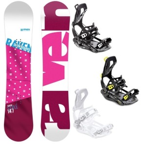 Pachet Snowboard Raven Style Roz cu legaturi Raven FT360 | winteroutlet.ro