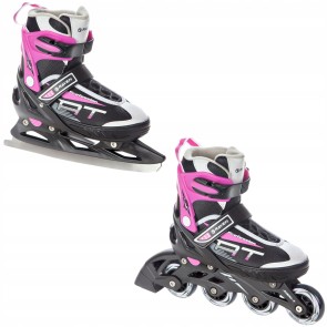 Patine Role 2 in 1 Reglabile Raven Profession Negru Roz | winteroutlet.ro