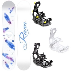 Pachet snowboard Raven Mia Alb cu Raven FT360 | winteroutlet.ro