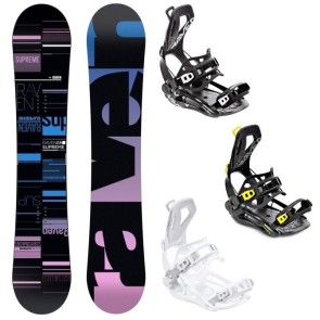 Pachet Snowboard Raven Supreme Negru cu legaturi Raven FT360 | winteroutlet.ro