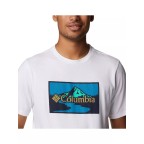 Tricou Columbia Path Lake Graphic Tee II Alb | winteroutlet.ro