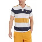 Camasa Fundango Incognito Stripe Poloshirt Alb | winteroutlet.ro